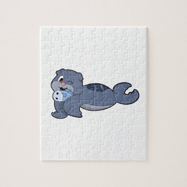 Puzzle Phoque avec poisson (3).PNG (Vertical)