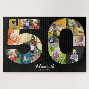 Puzzle Photo 50e Anniversaire moderne Collage Créez votre
