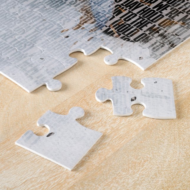 Puzzle Photo aquarelle personnalisée de Word Art. par Wor (Côté)