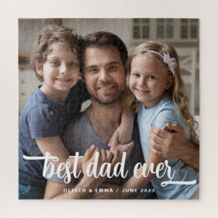 Puzzle Photo avec texte personnalisé Bonne fête des pères