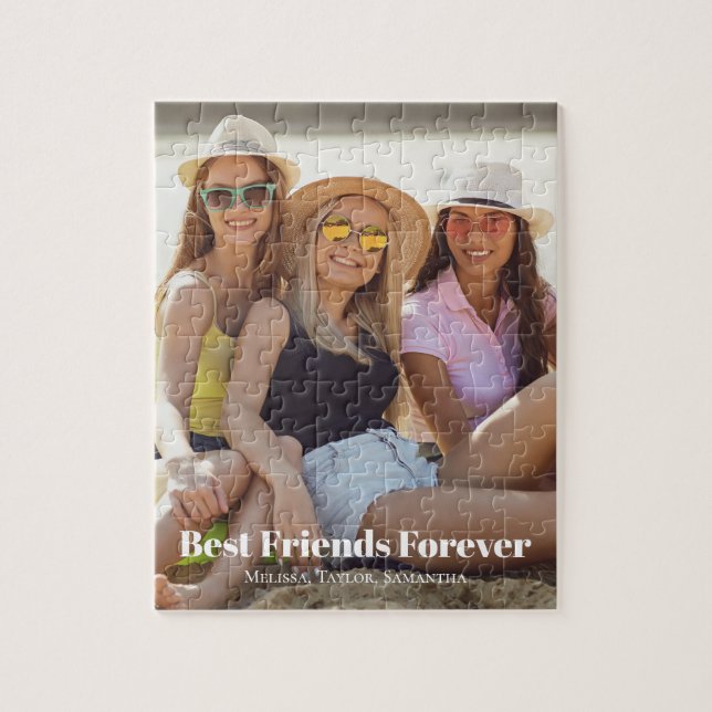 Puzzle Photo Best Friends Forever Names  (Vertical)