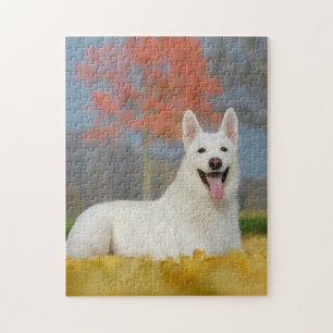 Puzzle Photo Chien de Berger Suisse Blanc - Mignonne Ami