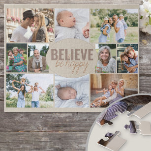 Puzzle Photo Collage 10 Family Photo Believe be Happy