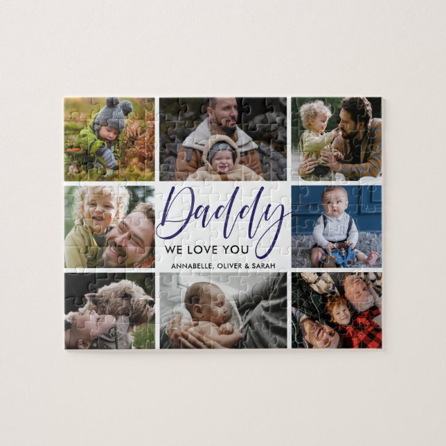 Puzzle Photo Collage ''Papa'' Nous t'aimons (Horizontal)