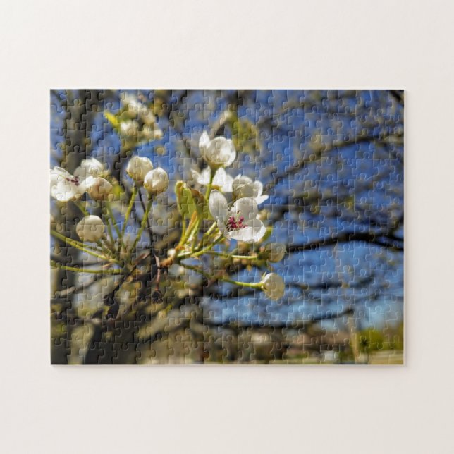 Puzzle photo créative de fleur d'arbre blanc (Horizontal)