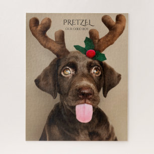 Puzzle Photo de chien personnalisée Noël Notre bon chien
