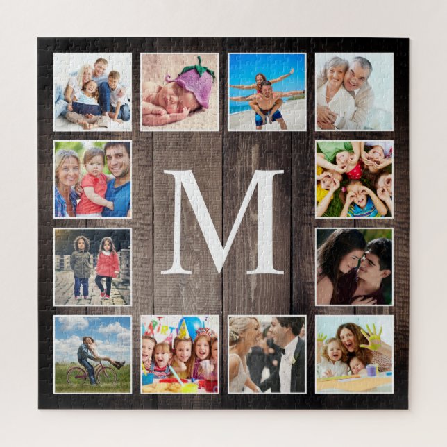 Puzzle Photo de Custom Collage Rustic Farmhouse Family (Vertical)
