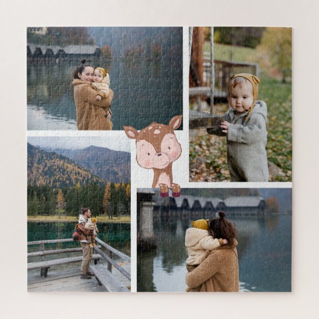 Puzzle Photo de famille 4 / Cute Animal Kawaii Deer (Vertical)