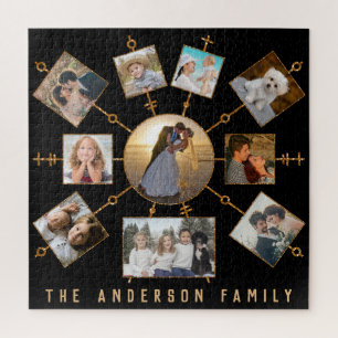 Puzzle Photo de famille Collage 10 photos Black Gold Nom