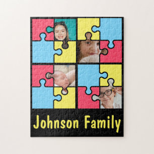 Puzzle Photo de famille Collage Modèle Keepsaké 4 images