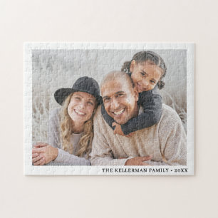 Puzzle Photo de famille élégant simple personnalisé