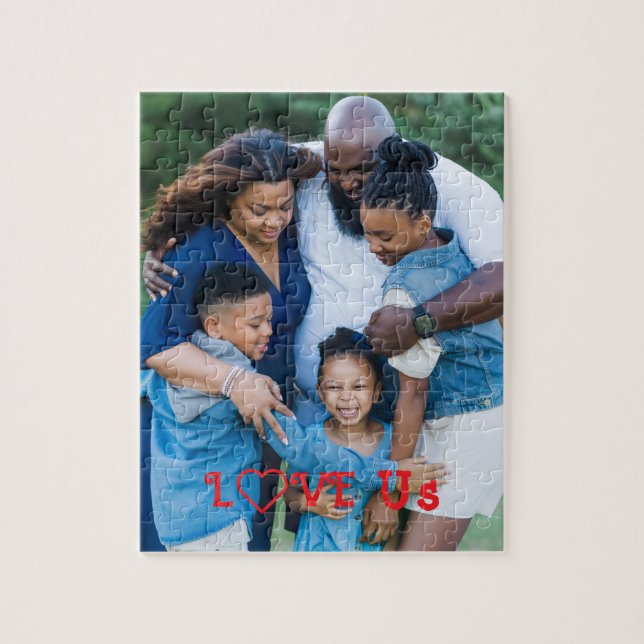 Puzzle Photo de famille "LOVE US" PERSONNALISER (Vertical)