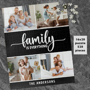 Puzzle Photo de famille moderne simple Script