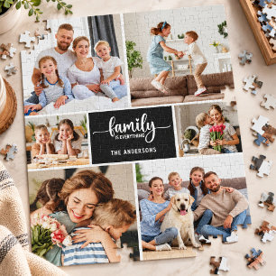 Puzzle Photo de famille moderne simple Script
