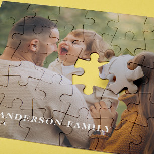 Puzzle Photo de famille personnalisable avec texte person