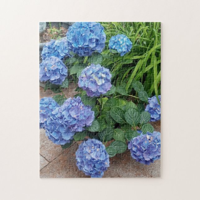 Puzzle Photo de fleur d'hortensia bleu Nikko  (Vertical)