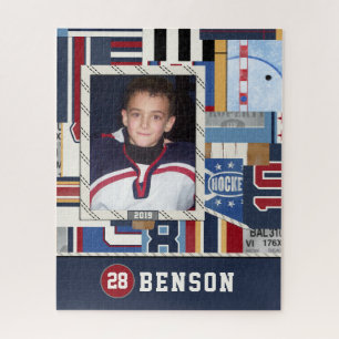 Puzzle Photo de joueur de hockey de glace d'amusement