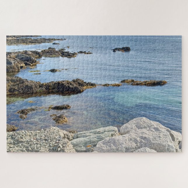 Puzzle Photo de la beauté extérieure de Blue Ocean Shore  (Horizontal)
