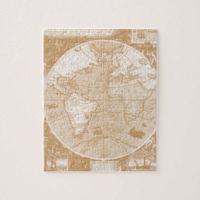 Puzzle photo de la carte du Vieux-Monde (Vertical)