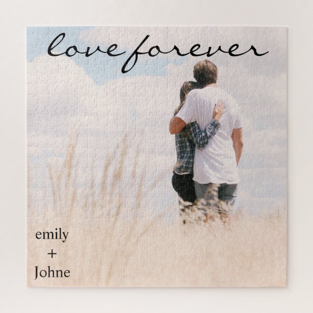 Puzzle Photo de la date des noms de l'Mariage (Vertical)