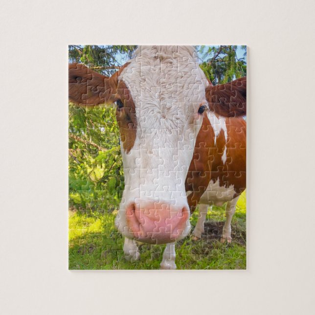 Puzzle Photo de la ferme de la vache (Vertical)