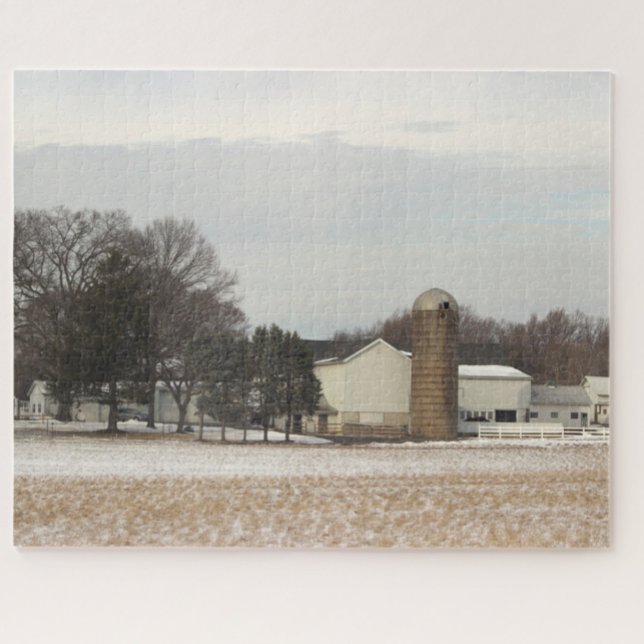 Puzzle photo de la ferme d'hiver (Créateur téléchargé)