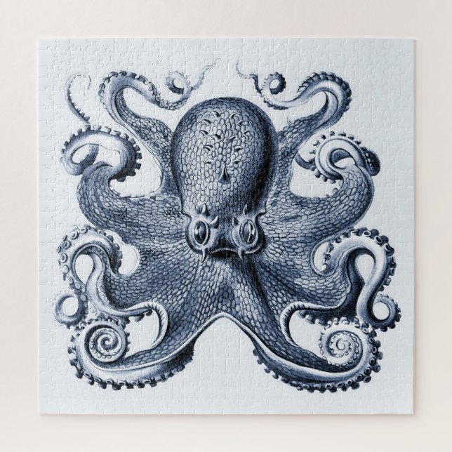 Puzzle Photo de la marine Blue Octopus par Ernst Haeckel (Vertical)