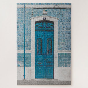 Puzzle Photo de la porte bleue au Portugal