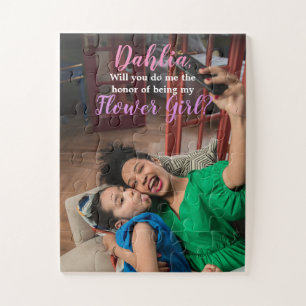 Puzzle photo de la proposition de fille de la fleu