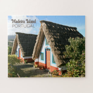 Puzzle Photo de l'île de Madère avec Maisons Typiques, Po