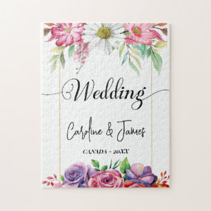 Puzzle Photo de mariage simple moderne