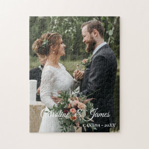 Puzzle Photo de mariage simple moderne