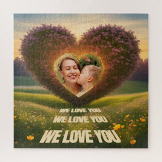 Puzzle Photo de mères sous forme cardiaque dans la nature