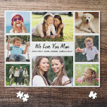 Puzzle Photo de Mom Love You<br><div class="desc">Un amusant casse-tête photo collage pour la plus grande maman du monde avec 8 photos de ses enfants, sa famille, ses animaux de compagnie, etc, "Je t'aime" ou "Nous t'aimons", et les noms de sa famille. Personnalisez si elle s'appelle "Maman", "Maman", "Maman", "Maman", etc.</div>