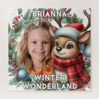 Puzzle Photo de Noël Renne Hiver Enchanté