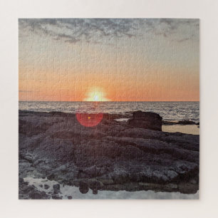 Puzzle Photo de paysage océanique au coucher du soleil à