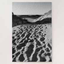 photo de plage, noir et blanc