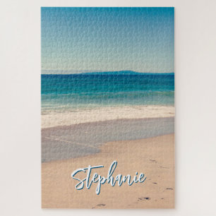 Puzzle Photo de plage personnalisée Océan bleu Scénique