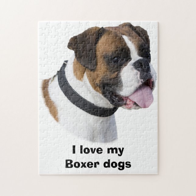 Puzzle Photo de portrait de chien de boxeur (Vertical)