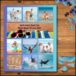 Puzzle photo de vacances de plage en famille amusa