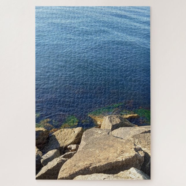 Puzzle Photo Deep Blue Ocean et Rocky Shore (Vertical)