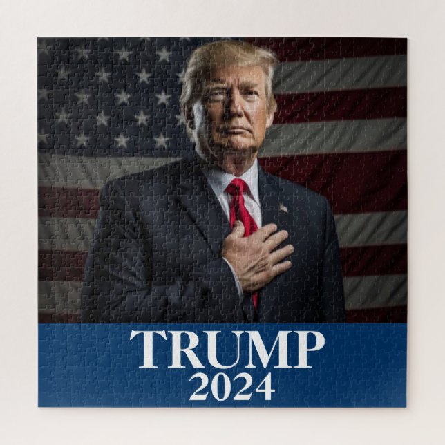 Puzzle Photo Donald Trump - Trump 2024 Garder l'Amérique  (Vertical)