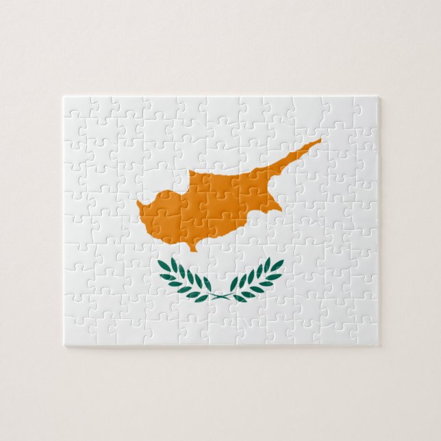 Puzzle photo du drapeau de Chypre (Horizontal)