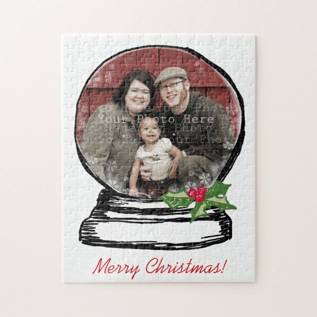 Puzzle Photo du Globe des neiges de Noël (Vertical)