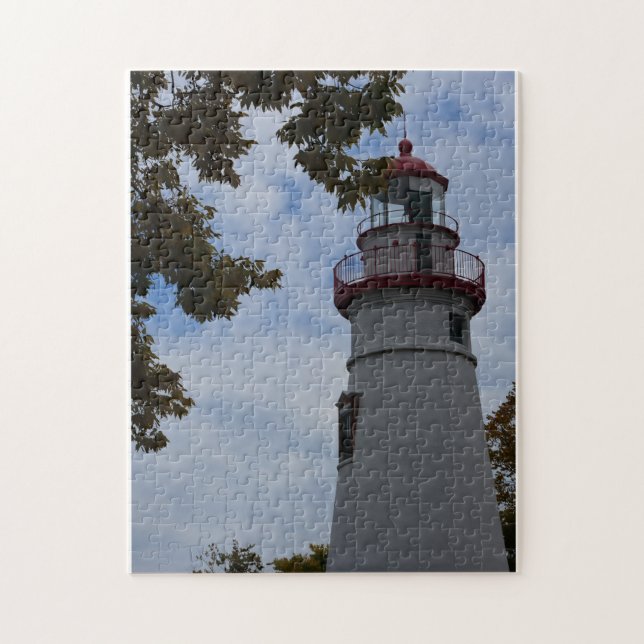Puzzle photo du phare de Marblehead créé sur un  (Vertical)