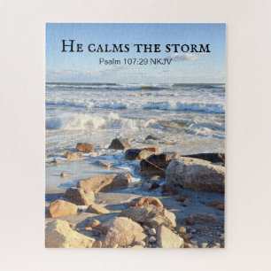 Puzzle Photo d'une mer orageuse Il calme la tempête Verse