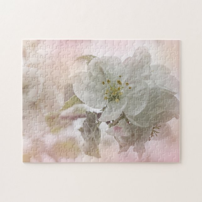 Puzzle Photo en fleurs de pomme blanche (Horizontal)