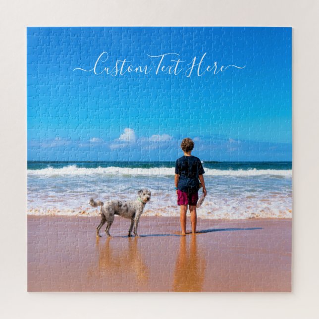 Puzzle Photo et texte personnalisés - Votre propre design (Vertical)