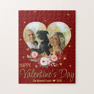 Puzzle Photo Heart Gold Parties scintillant Heart Valenti