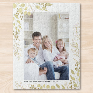 Puzzle Photo personnalisé d'eucalyptus en or